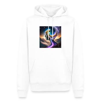 Firefly personne ying yang 60828 - Sweat à capuche Premium bio Homme - blanc - Devant - Nico (187cm)
