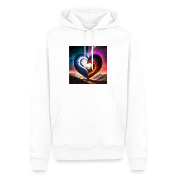 Glühwürmchen Liebe Ying Yang - Männer Premium Bio Hoodie - Weiß - Vorne - Nico (187cm)