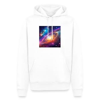 Firefly galaxie - Sweat à capuche Premium bio Homme - blanc - Devant - Nico (187cm)