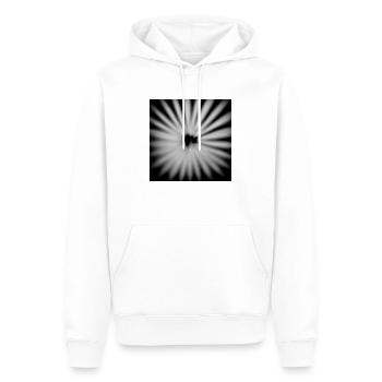 Fleur de lumière - Sweat à capuche Premium bio Homme - blanc - Devant - Nico (187cm)