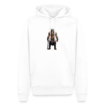 Guerrier Viking Valhalla - Sweat à capuche Premium bio Homme - blanc - Devant - Nico (187cm)