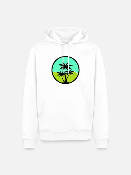 Palm trees - Men’s Premium Organic Hoodie - white