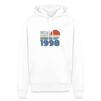 Jahrgang 1998 - Männer Premium Bio Hoodie - Weiß - Vorne - Nico (187cm)