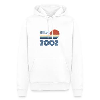 Jahrgang 2002 - Männer Premium Bio Hoodie - Weiß - Vorne - Nico (187cm)
