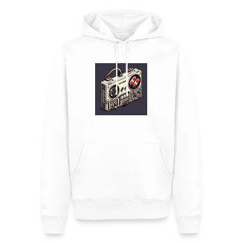 Joystick 13 - Männer Premium Bio Hoodie - Weiß - Vorne - Nico (187cm)