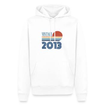 Jahrgang 2013 - Männer Premium Bio Hoodie - Weiß - Vorne - Nico (187cm)