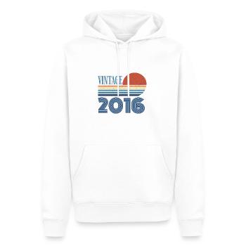 Jahrgang 2016 - Männer Premium Bio Hoodie - Weiß - Vorne - Nico (187cm)