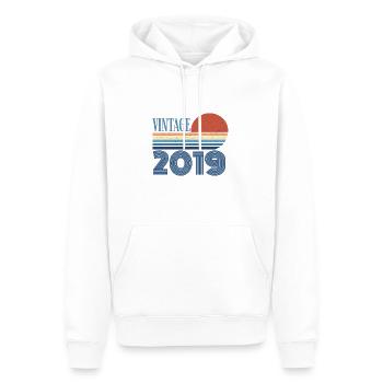 Jahrgang 2019 - Männer Premium Bio Hoodie - Weiß - Vorne - Nico (187cm)