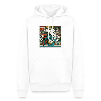 Hoher Drache - Männer Premium Bio Hoodie - Weiß - Vorne - Nico (187cm)