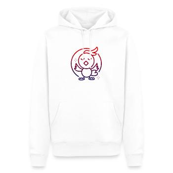 Baby Vogel macht Yoga Linie Kunst bunte Karikatur - Männer Premium Bio Hoodie - Weiß - Vorne - Nico (187cm)