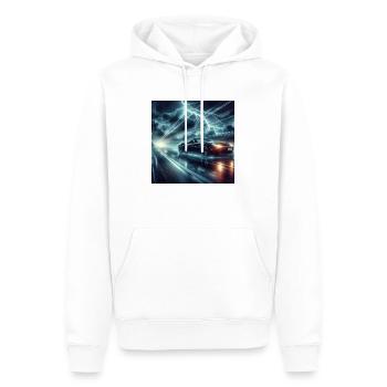 voiture - Sweat à capuche Premium bio Homme - blanc - Devant - Nico (187cm)