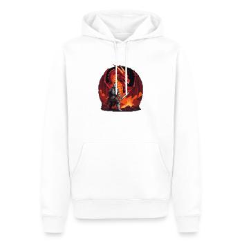 Showdown in der Drachenhöhle - Männer Premium Bio Hoodie - Weiß - Vorne - Nico (187cm)