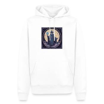 Mage pixel mystique - Sweat à capuche Premium bio Homme - blanc - Devant - Nico (187cm)
