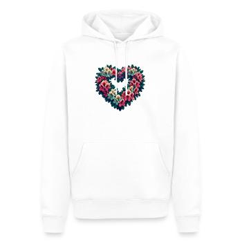 Rhododendron - Sweat à capuche Premium bio Homme - blanc - Devant - Nico (187cm)