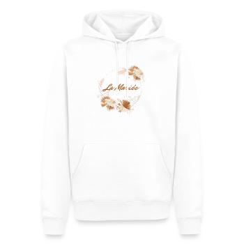 La mariée floral-idée cadeau Evjf - Sweat à capuche Premium bio Homme - blanc - Devant - Nico (187cm)