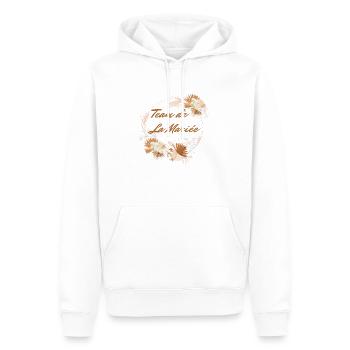 Team der Blumenbraut - Junggesellinnenabschied Geschenkidee - Männer Premium Bio Hoodie - Weiß - Vorne - Nico (187cm)