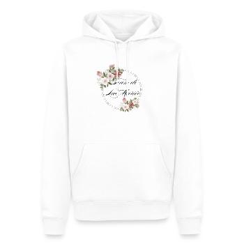 Team der Blumenbraut - Junggesellinnenabschied Geschenkidee - Männer Premium Bio Hoodie - Weiß - Vorne - Nico (187cm)