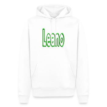 leano - Männer Premium Bio Hoodie - Weiß - Vorne - Nico (187cm)