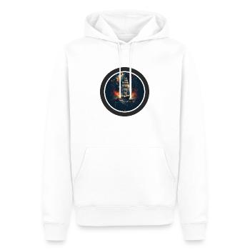Segelboot Meer Maritime Mond Ozean Nautik T Shirt - Männer Premium Bio Hoodie - Weiß - Vorne - Nico (187cm)