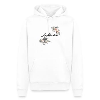 La mariée floral-idée cadeau la mariée - Sweat à capuche Premium bio Homme - blanc - Devant - Nico (187cm)