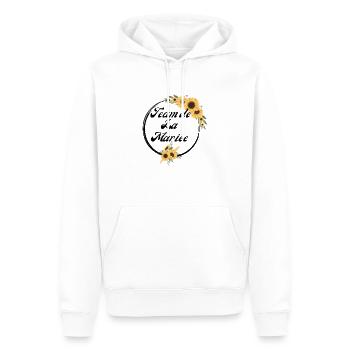 Team de La mariée tournesol-idée cadeau Evjf - Sweat à capuche Premium bio Homme - blanc - Devant - Nico (187cm)