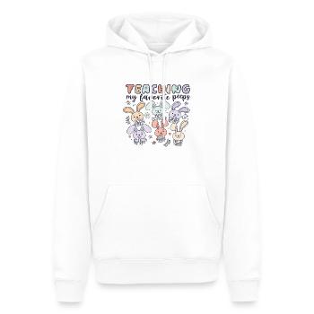 Teaching My Favorite Peeps - Men’s Premium Organic Hoodie - white - Front - Nico (187cm)