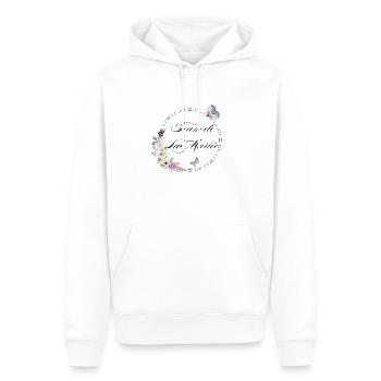 Team der Braut Schmetterling - Junggesellinnenabschied Geschenkidee - Männer Premium Bio Hoodie - Weiß - Vorne - Nico (187cm)