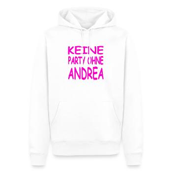 Party - Männer Premium Bio Hoodie - Weiß - Vorne - Nico (187cm)