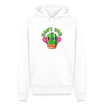 KAKTUS. ICH KANN MICH NICHT UMARMEN - Männer Premium Bio Hoodie - Weiß - Vorne - Nico (187cm)