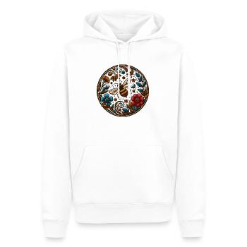Le bonheur des abeilles - Sweat à capuche Premium bio Homme - blanc - Devant - Nico (187cm)