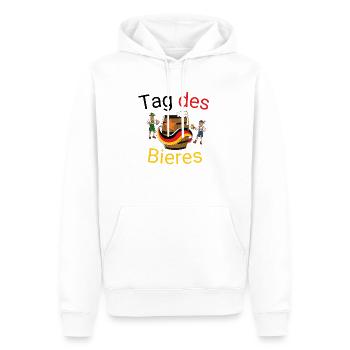 Journée allemande de la bière - Sweat à capuche Premium bio Homme - blanc - Devant - Nico (187cm)