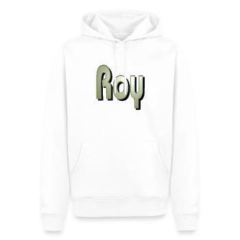 roy2 - Männer Premium Bio Hoodie - Weiß - Vorne - Nico (187cm)