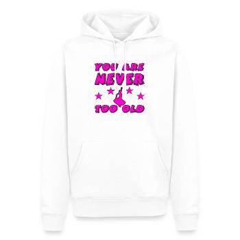 Danser - Sweat à capuche Premium bio Homme - blanc - Devant - Nico (187cm)