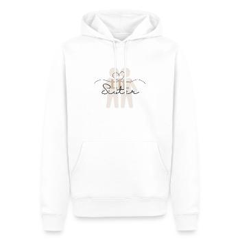 Little Sister - Sibling Design - Men’s Premium Organic Hoodie - white - Front - Nico (187cm)