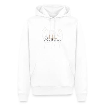 Siblings - Little Sister Design - Men’s Premium Organic Hoodie - white - Front - Nico (187cm)