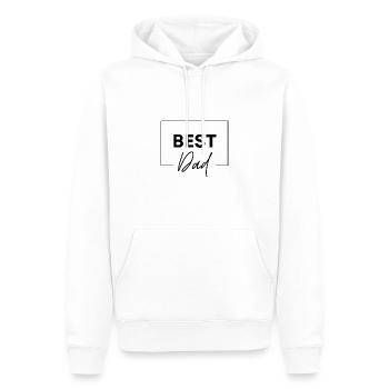 Meilleur design pour papa / papa - Sweat à capuche Premium bio Homme - blanc - Devant - Nico (187cm)