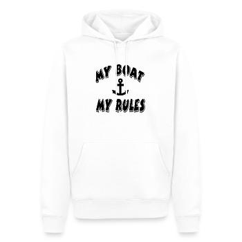 Boot - Männer Premium Bio Hoodie - Weiß - Vorne - Nico (187cm)