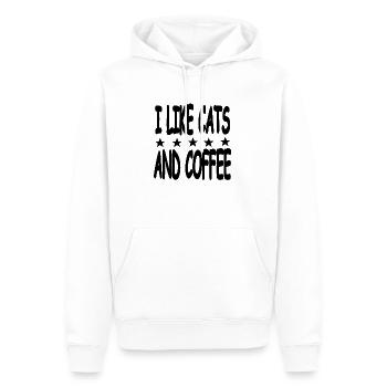 Félin - Sweat à capuche Premium bio Homme - blanc - Devant - Nico (187cm)
