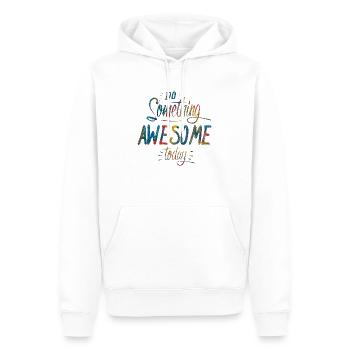 Slogan Illustration Stil Kunst Vektor Mode Grafik - Männer Premium Bio Hoodie - Weiß - Vorne - Nico (187cm)