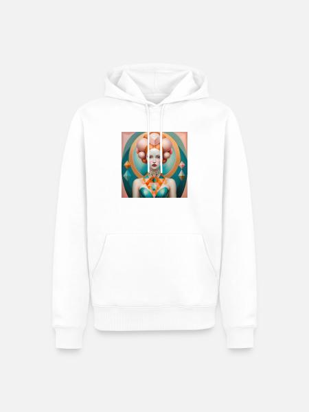 Aurora, digitale Malerei - Männer Premium Bio Hoodie - Weiß