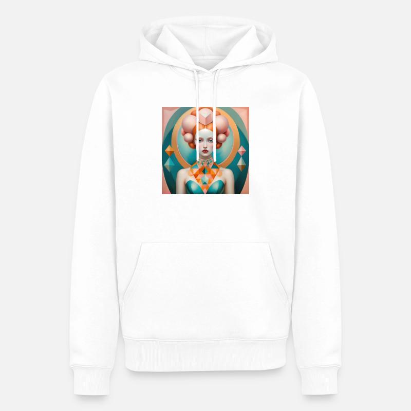 Aurora, digitale Malerei - Männer Premium Bio Hoodie - Weiß