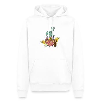 Chaudron d’Ostara - Sweat à capuche Premium bio Homme - blanc - Devant - Nico (187cm)