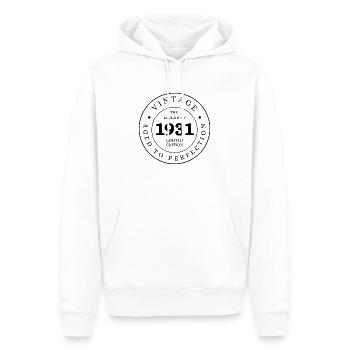The legend of 1931 limited edition - Sweat à capuche Premium bio Homme - blanc - Devant - Nico (187cm)