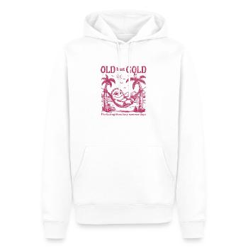 Old but Gold Chill with the Yeti - Männer Premium Bio Hoodie - Weiß - Vorne - Nico (187cm)