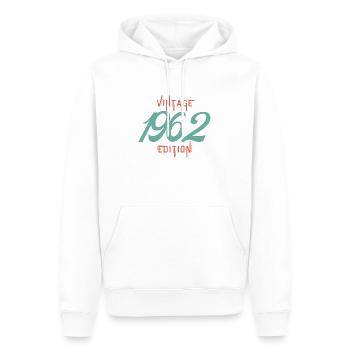 Jahrgang Ausgabe 1962 - Männer Premium Bio Hoodie - Weiß - Vorne - Nico (187cm)