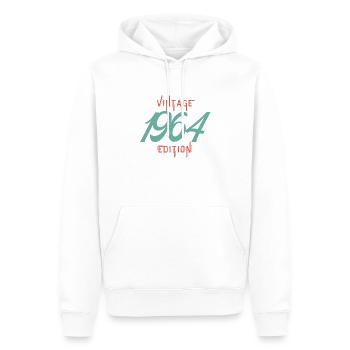 Jahrgang Ausgabe 1964 - Männer Premium Bio Hoodie - Weiß - Vorne - Nico (187cm)
