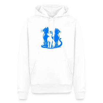 Chat, Chat, Chats, Animaux De Compagnie, Animal De Compagnie, Mignon, Animal, Animal De Compagnie - Sweat à capuche Premium bio Homme - blanc - Devant - Nico (187cm)