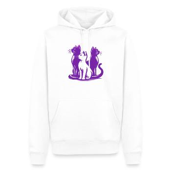 Katze, Katze, Katzen, Haustiere, Haustier, niedlich, Tier, Haustier - Männer Premium Bio Hoodie - Weiß - Vorne - Nico (187cm)