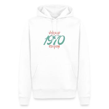 Vintage-Ausgabe aus den 1970er Jahren - Männer Premium Bio Hoodie - Weiß - Vorne - Nico (187cm)