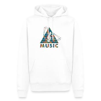 dj musique rétro heavy metal Hard Rock Punk vinyle mx - Sweat à capuche Premium bio Homme - blanc - Devant - Nico (187cm)